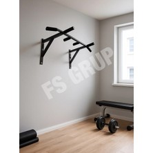 FS GRUP | Duvara Monte Barfiks Aparatı – Çok Tutma Pozisyonlu Metal Barfiks Barı