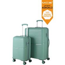 MÇS V379 Aura Y.üretim Pp Valiz 55 cm + 75 cm Siyah Set