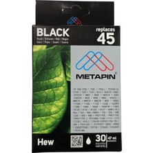 Metapin Pastal Çizim Uyumlu Plotter Makinesi Mürekkep Siyah Kartuş / 45A