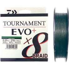 Daiwa Tournament Evo+ 270M 0.20MM 8x Dark Green Ip Misina