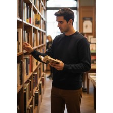 Genel Erkek Yuvarlak Yaka Basic Waffle Kazak