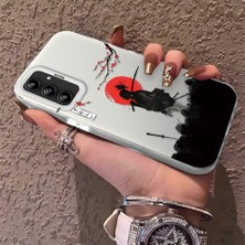 HONTINGA Samsung Galaxy A14 ile Uyumlu Kılıfı Silikon Kenar Sert Arka Düşüme Önleyici Basitlik Anti Düşme Kamera Korumali Ninja Desen Telefon Kılıf Kadın ve Erkek Için Uygundur K1-0586