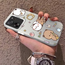 HONTINGA Xiaomi Mi 13T Pro ile Uyumlu Kılıfı Silikon Kenar Sert Arka Düşüme Önleyici Basitlik Anti Düşme Kamera Korumali Panda Desen Telefon Kılıf Kadın ve Erkek Için Uygundur K1-0580