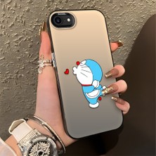 HONTINGA iPhone 7 ile Uyumlu Kılıfı Silikon Kenar Sert Arka Düşüme Önleyici Basitlik Anti Düşme Kamera Korumali Doraemon Desen Telefon Kılıf Kadın ve Erkek Için Uygundur K1-0577