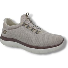 Zerhan Bewild 434 Unisex Bej Çorap Model File Hafif Taban Loafer Büyük Numara Spor Ayakkabı 45 46 47 48