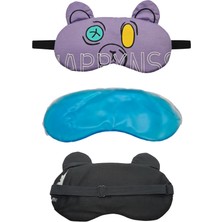 Neesa Soğuk Jelli Kırışıklık Karşıtı Işık Önleyici Unisex Yıkanabilir Uyku Maskesi Uyku Gözlüğü Göz Bandı