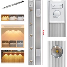 OEM Ulbay Çok Amaçlı Hareket Sensörlü LED Duvar Dolap Lambası 3 Renk 80CM