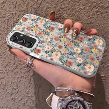 HONTINGA Samsung Galaxy M34 ile Uyumlu Kılıfı Silikon Kenar Sert Arka Düşüme Önleyici Basitlik Anti Düşme Kamera Korumali Çiçek Dalları Desen Telefon Kılıf Kadın ve Erkek Için Uygundur K1-0578