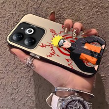 HONTINGA Infinix Smart 8 ile Uyumlu Kılıfı Silikon Kenar Sert Arka Düşüme Önleyici Basitlik Anti Düşme Kamera Korumali Naruto Desen Telefon Kılıf Kadın ve Erkek Için Uygundur K1-0579