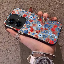 HONTINGA Realme C55 ile Uyumlu Kılıfı Silikon Kenar Sert Arka Düşüme Önleyici Basitlik Anti Düşme Kamera Korumali Çiçek Dalları Desen Telefon Kılıf Kadın ve Erkek Için Uygundur K1-0578