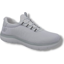 Zerhan 434 Unisex Beyaz Çorap Model File Hafif Taban Büyük Numara Loafer Spor Ayakkabı 45 46 47 48