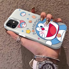 HONTINGA iPhone 11 ile Uyumlu Kılıfı Silikon Kenar Sert Arka Düşüme Önleyici Basitlik Anti Düşme Kamera Korumali Doraemon Desen Telefon Kılıf Kadın ve Erkek Için Uygundur K1-0577