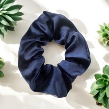 ALS Tasarım Dünyası Lacivert Renk Scrunchie Simit Toka Kadife Saç Tokası