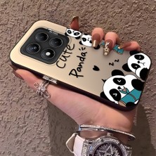 HONTINGA Xiaomi Redmi Note 14 Pro ile Uyumlu Kılıfı Silikon Kenar Sert Arka Düşüme Önleyici Basitlik Anti Düşme Kamera Korumali Panda Desen Telefon Kılıf Kadın ve Erkek Için Uygundur K1-0580