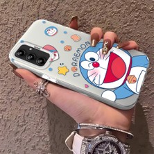 HONTINGA Samsung Galaxy A14 5g ile Uyumlu Kılıfı Silikon Kenar Sert Arka Düşüme Önleyici Basitlik Anti Düşme Kamera Korumali Doraemon Desen Telefon Kılıf Kadın ve Erkek Için Uygundur K1-0577
