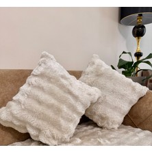 2li Kırlent Kılıfı Kalın Tavşan Tüylü