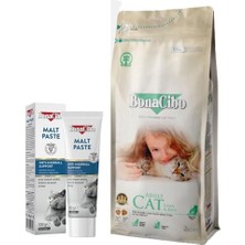 Bonacibo Adult Cat Kuzu Etli ve Pirinçli Kuru Mama (2 Kg) ile Bonacibo Malt Paste (100G)