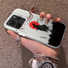 HONTINGA Xiaomi Redmi Note 14 ile Uyumlu Kılıfı Silikon Kenar Sert Arka Düşüme Önleyici Basitlik Anti Düşme Kamera Korumali Ninja Desen Telefon Kılıf Kadın ve Erkek Için Uygundur K1-0586
