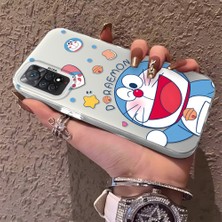 HONTINGA Xiaomi Redmi Note 11 Pro ile Uyumlu Kılıfı Silikon Kenar Sert Arka Düşüme Önleyici Basitlik Anti Düşme Kamera Korumali Doraemon Desen Telefon Kılıf Kadın ve Erkek Için Uygundur K1-0577