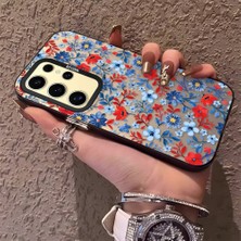 HONTINGA Samsung Galaxy S24 Ultra ile Uyumlu Kılıfı Silikon Kenar Sert Arka Düşüme Önleyici Basitlik Anti Düşme Kamera Korumali Çiçek Dalları Desen Telefon Kılıf Kadın ve Erkek Için Uygundur K1-0578