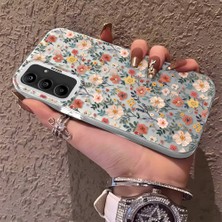 HONTINGA Samsung Galaxy A25 ile Uyumlu Kılıfı Silikon Kenar Sert Arka Düşüme Önleyici Basitlik Anti Düşme Kamera Korumali Çiçek Dalları Desen Telefon Kılıf Kadın ve Erkek Için Uygundur K1-0578