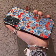 HONTINGA Samsung Galaxy M34 ile Uyumlu Kılıfı Silikon Kenar Sert Arka Düşüme Önleyici Basitlik Anti Düşme Kamera Korumali Çiçek Dalları Desen Telefon Kılıf Kadın ve Erkek Için Uygundur K1-0578