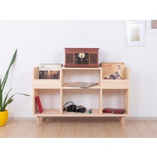 FURU VINYLPLATE | Çam Plak Depolama Ünitesi Doğal Ahşap