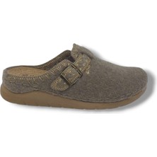 Zerhan Jasmıne 123 Kadın Vizon Tokalı Kumaş Oda Terlik