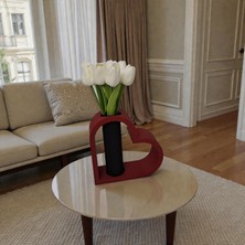 Sevgi Temalı Kalp Formlu Dekoratif Vazo – Sevgililer Günü Için Anlamlı Hediye