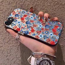 HONTINGA iPhone Se 2022 ile Uyumlu Kılıfı Silikon Kenar Sert Arka Düşüme Önleyici Basitlik Anti Düşme Kamera Korumali Çiçek Dalları Desen Telefon Kılıf Kadın ve Erkek Için Uygundur K1-0578