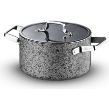 Brioni Stone-Age 26 cm Çizilmez Yanmaz Yapışmaz Indüksiyonlu Derin Tencere