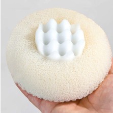 Gaman Banyo Süngeri Peeling Etkili Yuvarlak Ayçiçeği Şekli Vantuz Saplı Duş Topu 1 Adet