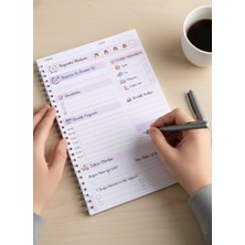 Imajmix Pastel Günlük Planlayıcı Defter | 30 Yaprak | A5 Boyut | Pembe