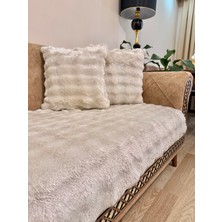 Kalın Peluş Koltuk Örtüsü Takımı 3+3+1+1 Yumuşak & Dekoratif