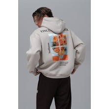 Oversize Van Gogh Baskılı Kapüşonlu Sweatshirt - Sunflowers Desenli - Anti-Peeling %100 Pamuk - S - 7xl