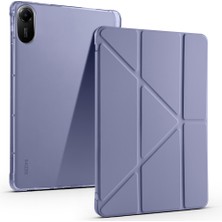 Maks Technology Redmi Pad 2 Kılıf Mkst Tri Folding Kalem Bölmeli Standlı Kılıf - Mor