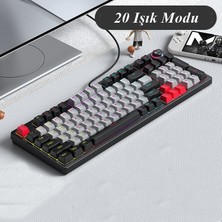 Gaman Rgb 96 Tuşlu Gaming Klavye 20 Işık Modu Ayarlanabilir Parlaklık Blue Switch Uzun Ömürlü
