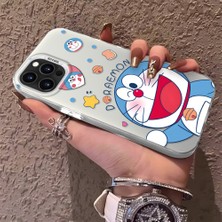 HONTINGA iPhone 15 Pro ile Uyumlu Kılıfı Silikon Kenar Sert Arka Düşüme Önleyici Basitlik Anti Düşme Kamera Korumali Doraemon Desen Telefon Kılıf Kadın ve Erkek Için Uygundur K1-0577