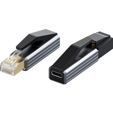 Forzacase Tablet Telefon Pc Için Taşınabilir Type-C To RJ45 Ethernet Adaptörü - FC1169