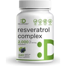 Deal Supplement Resveratrol  Complex 2,000 Mg  240 Caps