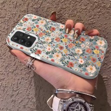 HONTINGA Samsung Galaxy A32 ile Uyumlu Kılıfı Silikon Kenar Sert Arka Düşüme Önleyici Basitlik Anti Düşme Kamera Korumali Çiçek Dalları Desen Telefon Kılıf Kadın ve Erkek Için Uygundur K1-0578