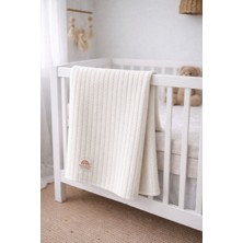 Fulya Tuhafiye Ftbabycollection Örgü Desen Bebek Pike Battaniye ,pamuk Bebek Battaniyesi 100X120CM