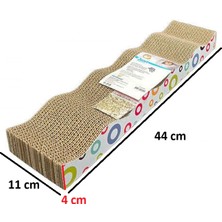 Vetinova Karton Kedi Tırmalama Tahtası – Dayanıklı Kedi Tırmalayıcı 44X11X4 cm