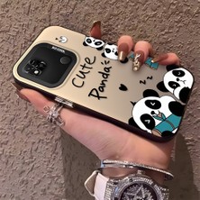 HONTINGA Xiaomi Redmi 9c ile Uyumlu Kılıfı Silikon Kenar Sert Arka Düşüme Önleyici Basitlik Anti Düşme Kamera Korumali Panda Desen Telefon Kılıf Kadın ve Erkek Için Uygundur K1-0580