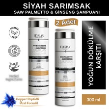 Elysian Essence Saw Palmetto & Siyah Sarımsak & Panax Ginseng Şampuanı 2 Adet | Copper Peptidli Saç Dökülmesine Karşı Bakım 300 ml