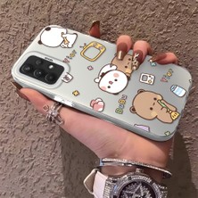 HONTINGA Samsung Galaxy A32 ile Uyumlu Kılıfı Silikon Kenar Sert Arka Düşüme Önleyici Basitlik Anti Düşme Kamera Korumali Panda Desen Telefon Kılıf Kadın ve Erkek Için Uygundur K1-0580