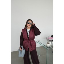 Özge Özgenç Triko Detaylı Şişme Yelek