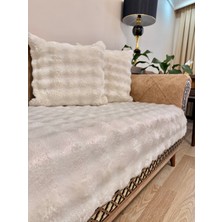 Kalın Peluş Koltuk Örtüsü Takımı 3+3+1+1 Yumuşak & Dekoratif