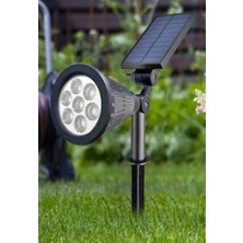 Deco Elit Solar LED Bahçe Lambası 7 Ledli Rgb Işık – Güneş Enerjili Kazıklı & Duvar Montajlı Çim Lambası
