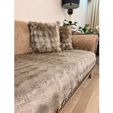 Kalın Peluş Koltuk Örtüsü Takımı 3+3+1+1 Yumuşak & Dekoratif